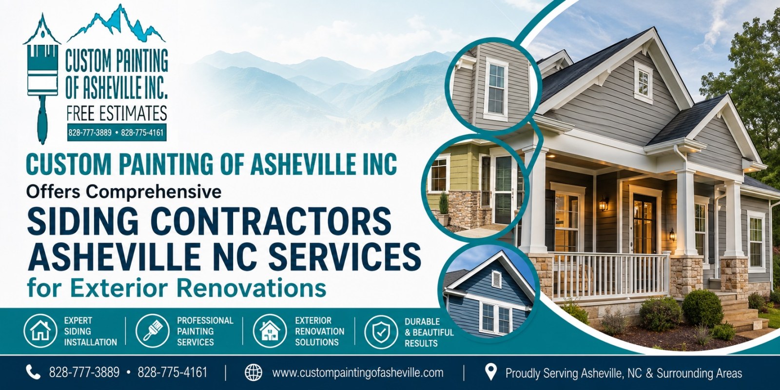 Custom Painting of Asheville Inc Offers Comprehensive Siding Contractors Asheville NC Services for Exterior Renovations