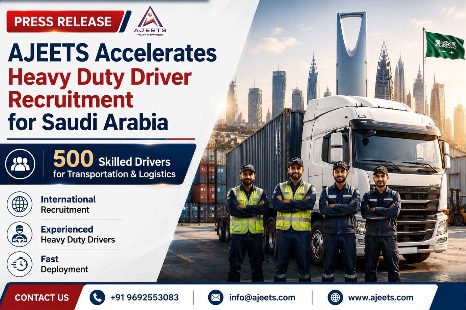 AJEETS Management & Manpower Consultancy announces the successful deployment of skilled professionals to Albania in Mid-2026