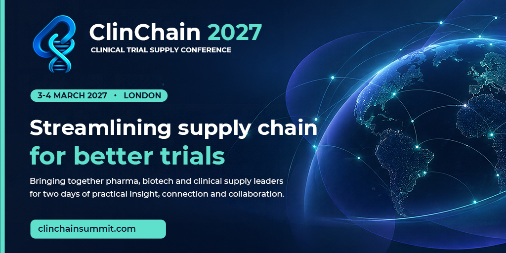 ClinChain 2027 Clinical Trial Supply Conference in London on 3–4 March 2027, bringing together pharmaceutical, biotech and clinical supply chain leaders for better clinical trials.