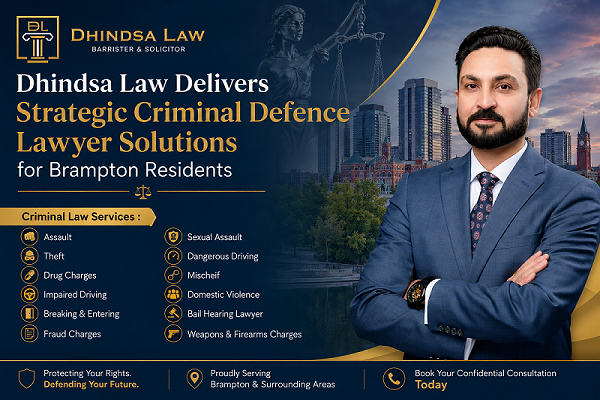 Dhindsa Law Delivers Strategic Criminal Defence Lawyer Solutions for Brampton Residents