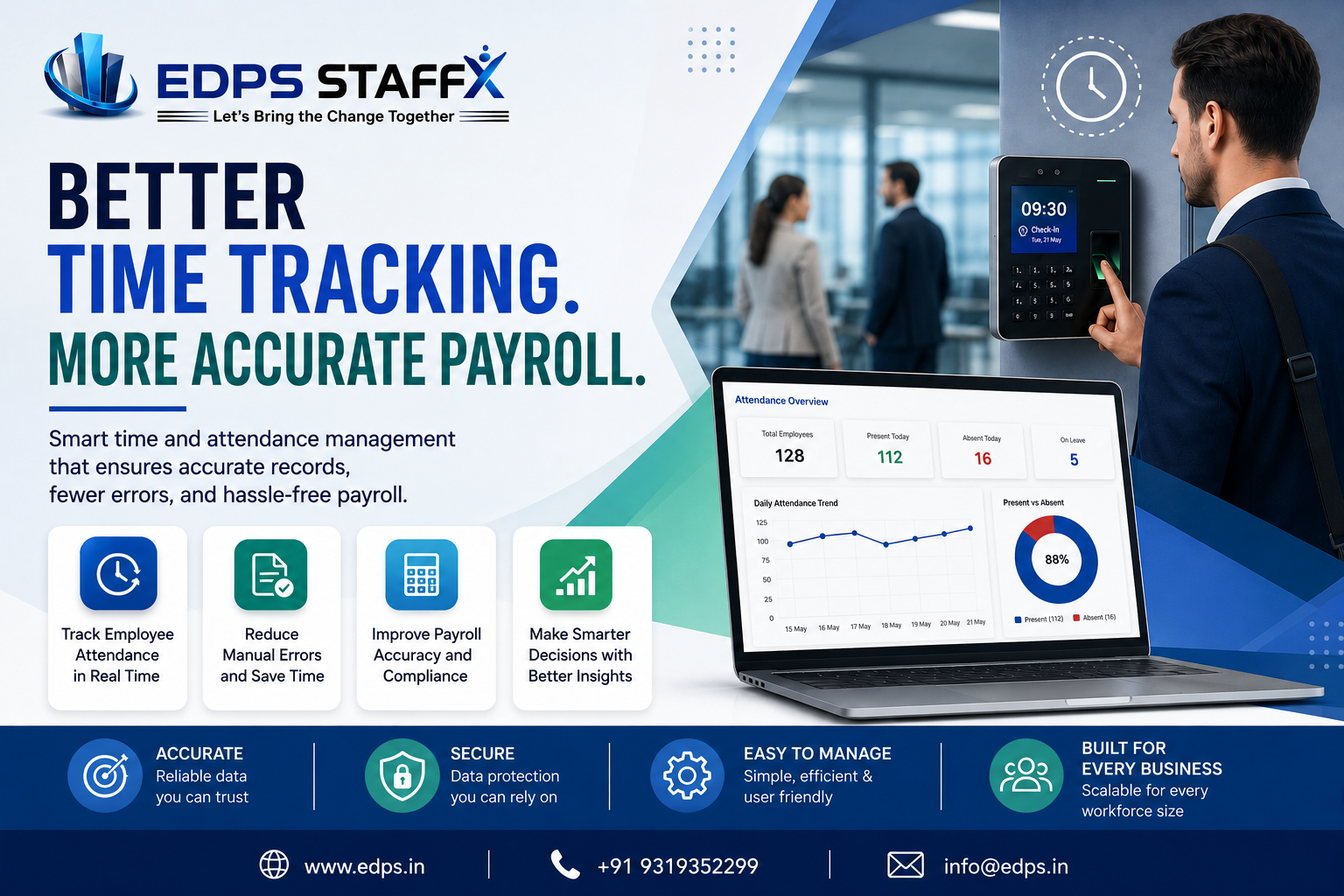 Better time tracking more accurate payroll