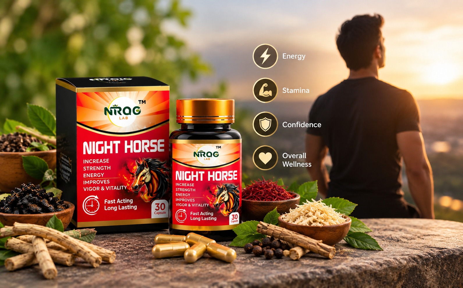 Nirog Lab Night Horse Capsule herbal Ayurvedic wellness formulation