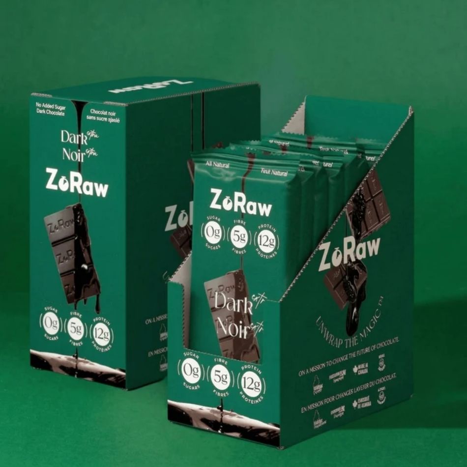 ZoRaw Chocolates high protein chocolate bars with no added sugar